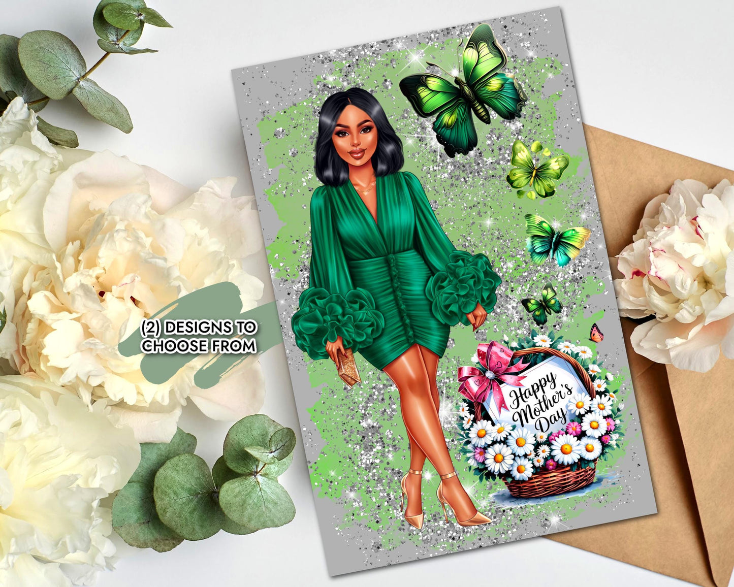 Afrocentric Mother's Day Card: Black Women Design