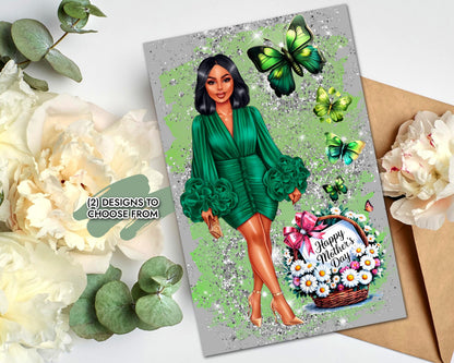 Afrocentric Mother's Day Card: Black Women Design