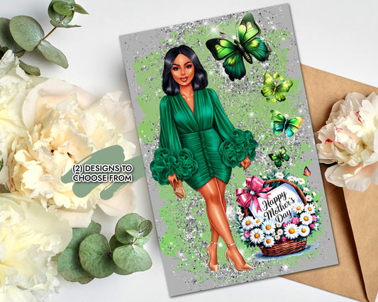 Afrocentric Mother's Day Card: Black Women Design