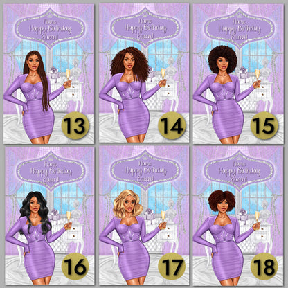 Personalized Birthday Card for Black Women: Melanin Queen