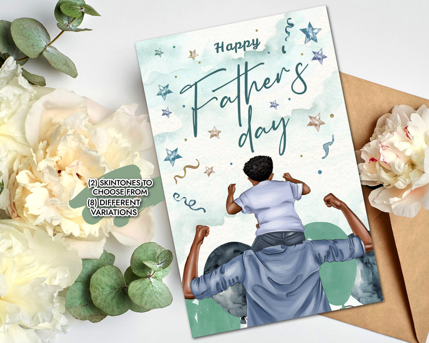 Father's Day Card for Black Men: Melanin Greeting Card