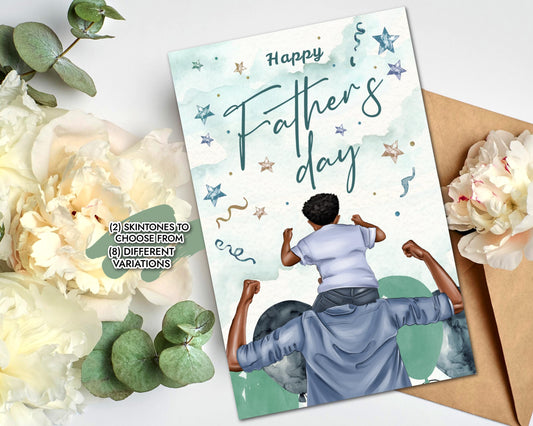 Father's Day Card for Black Men: Melanin Greeting Card