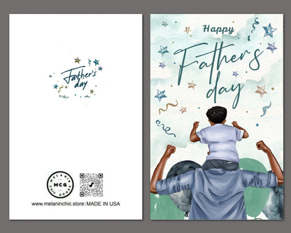 Father's Day Card for Black Men: Melanin Greeting Card