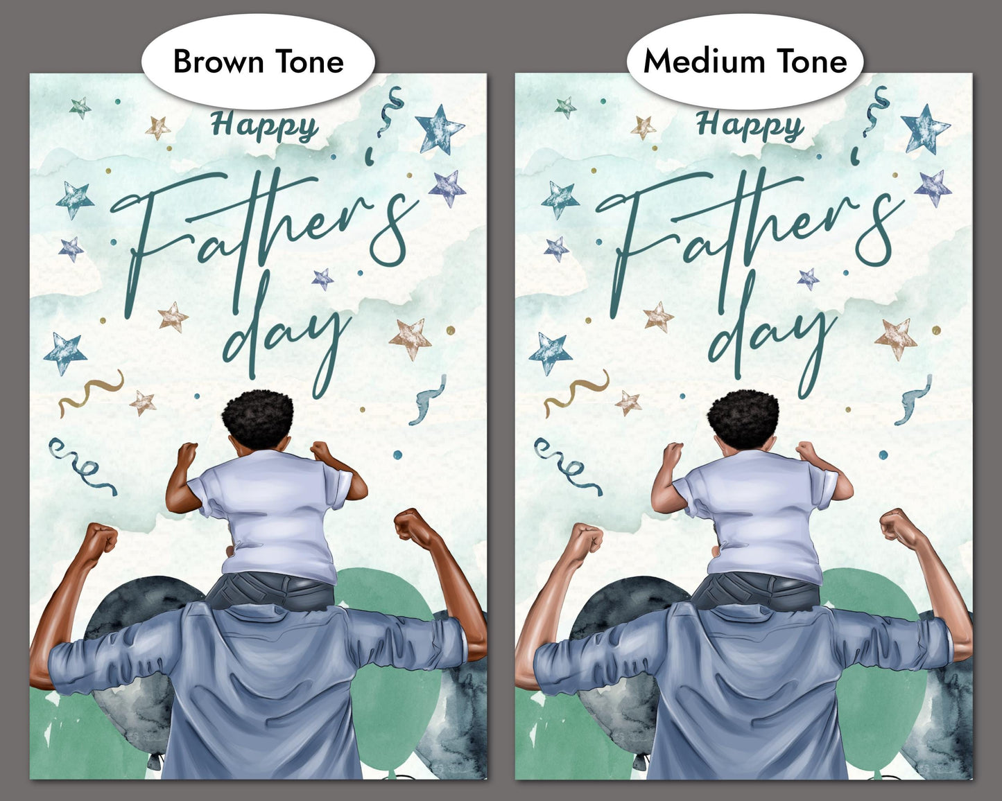 Father's Day Card for Black Men: Melanin Greeting Card