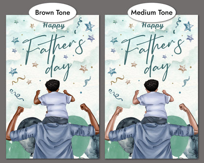 Father's Day Card for Black Men: Melanin Greeting Card