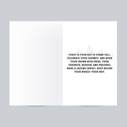 Happy Birthday King Card: Melanin Black Men Greeting Card