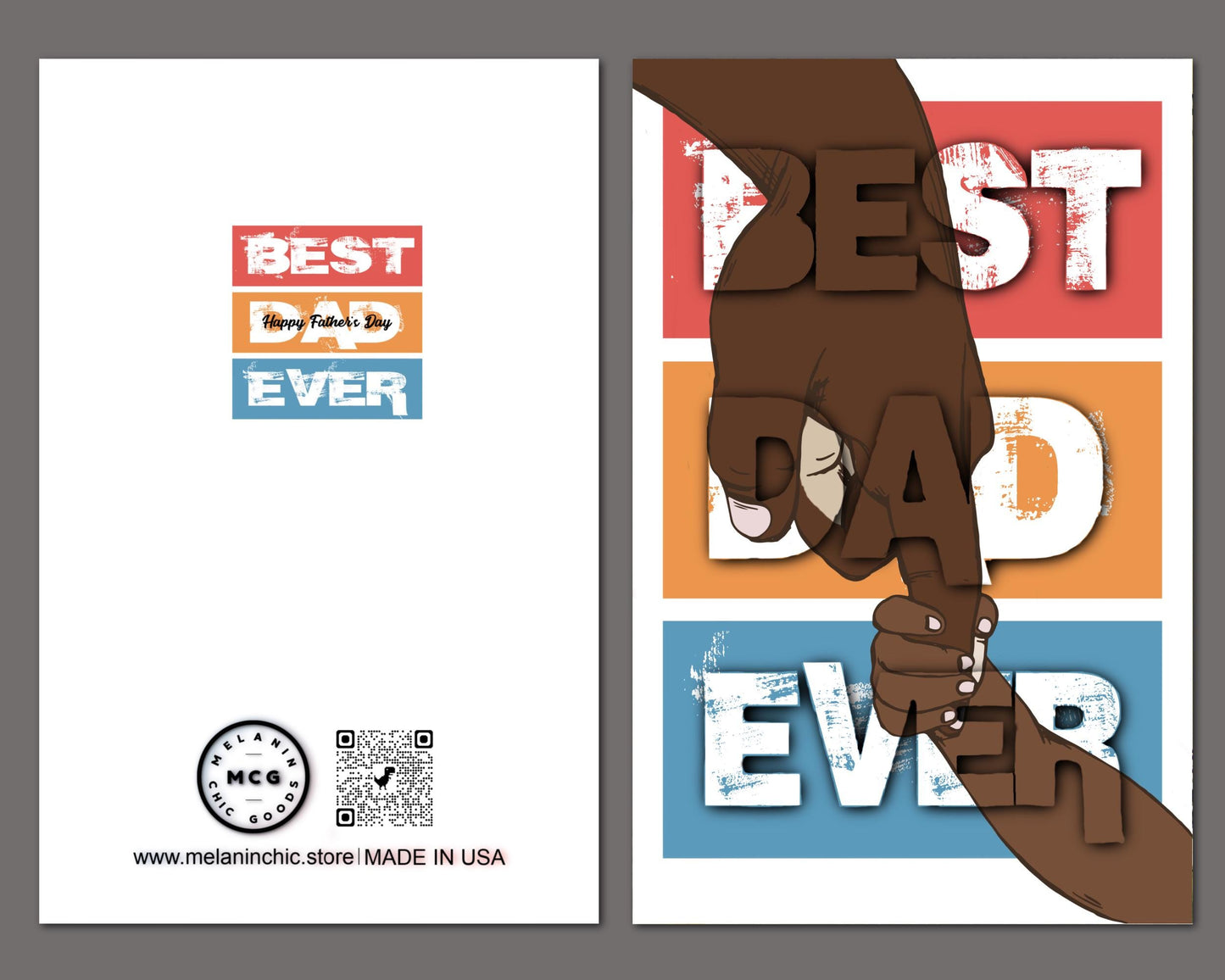 Father's Day Card for Black Men: Melanin Greeting Card