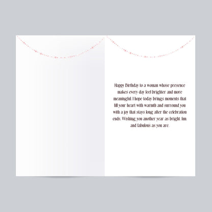 Melanin Birthday Greeting Card: Black Woman Celebration