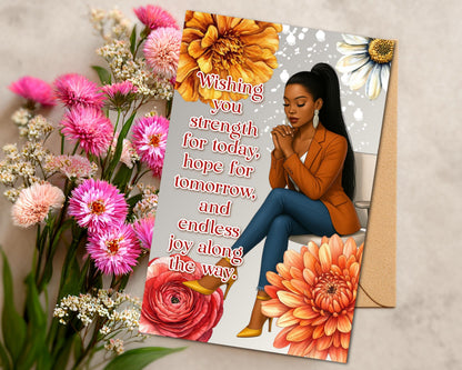 Black Women Greeting Card: Sisterhood Celebration - All Occasion Well Wishes
