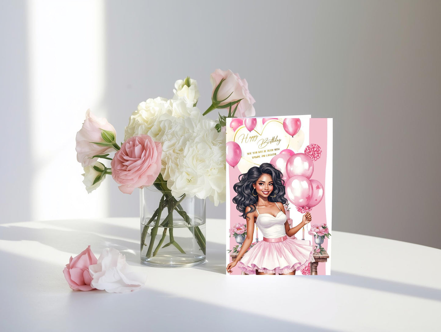 Melanin Birthday Greeting Card: Black Woman Celebration