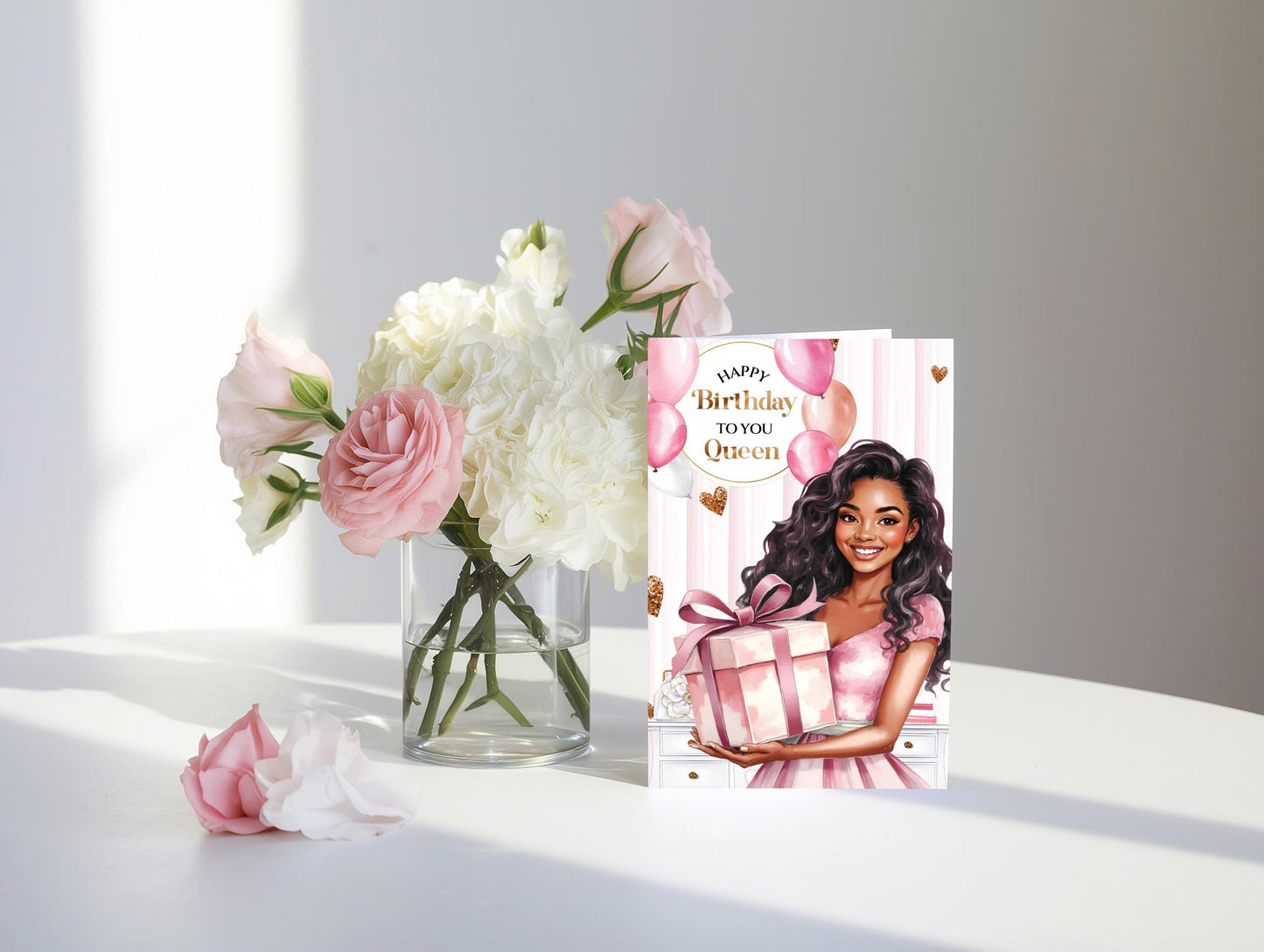 Black Woman Birthday Card: Melanin Greeting Card