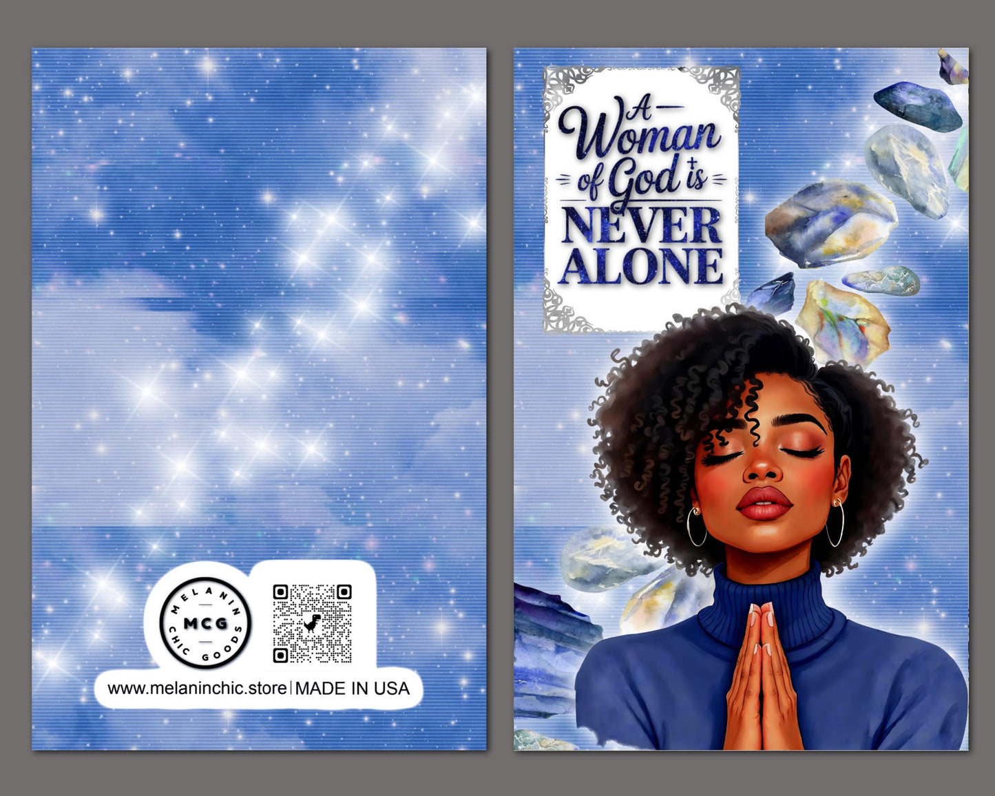 Black Women Spiritual Greeting Cards - Melanin Faith Cards - 6 PACK