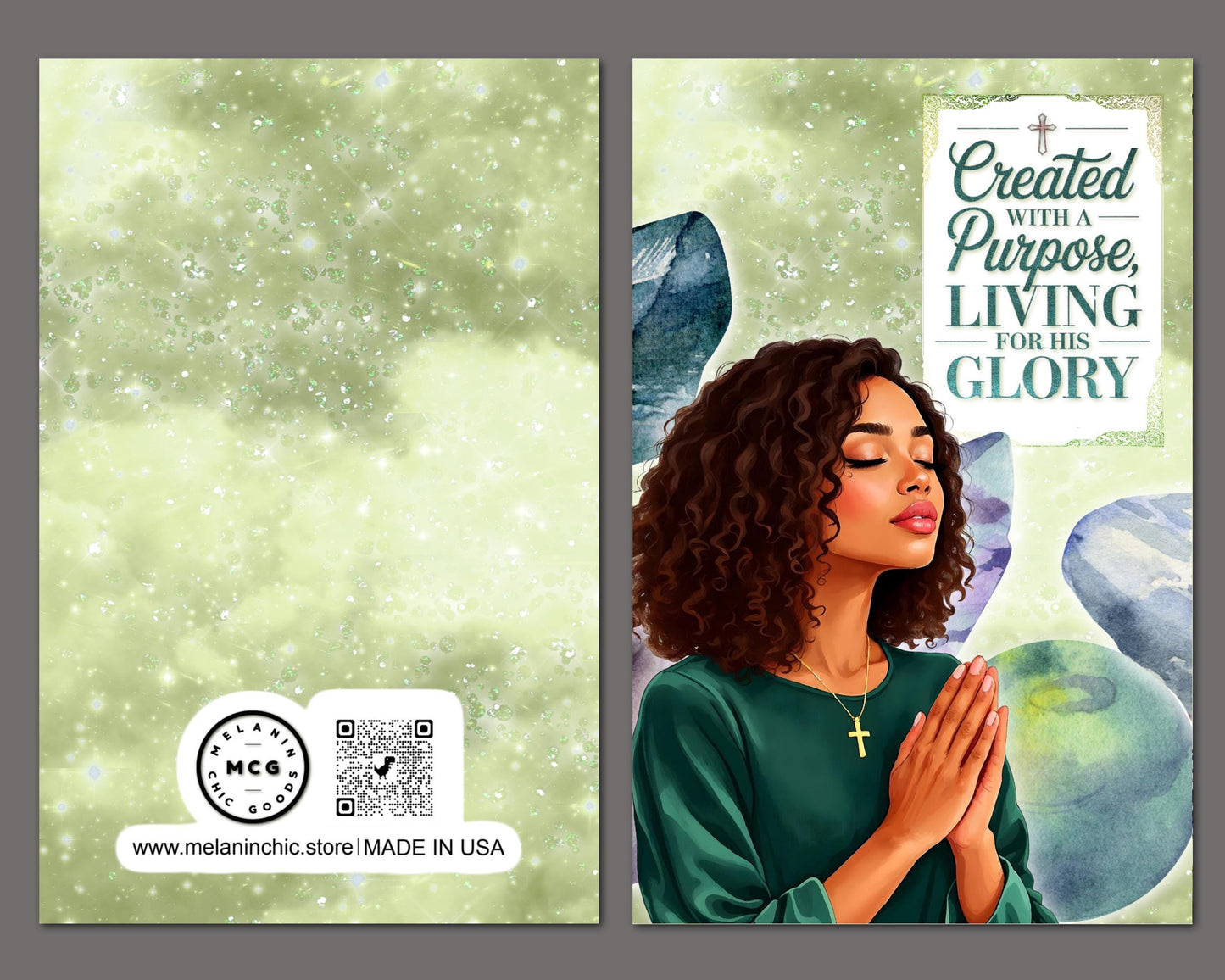 Black Women Spiritual Greeting Cards - Melanin Faith Cards - 6 PACK