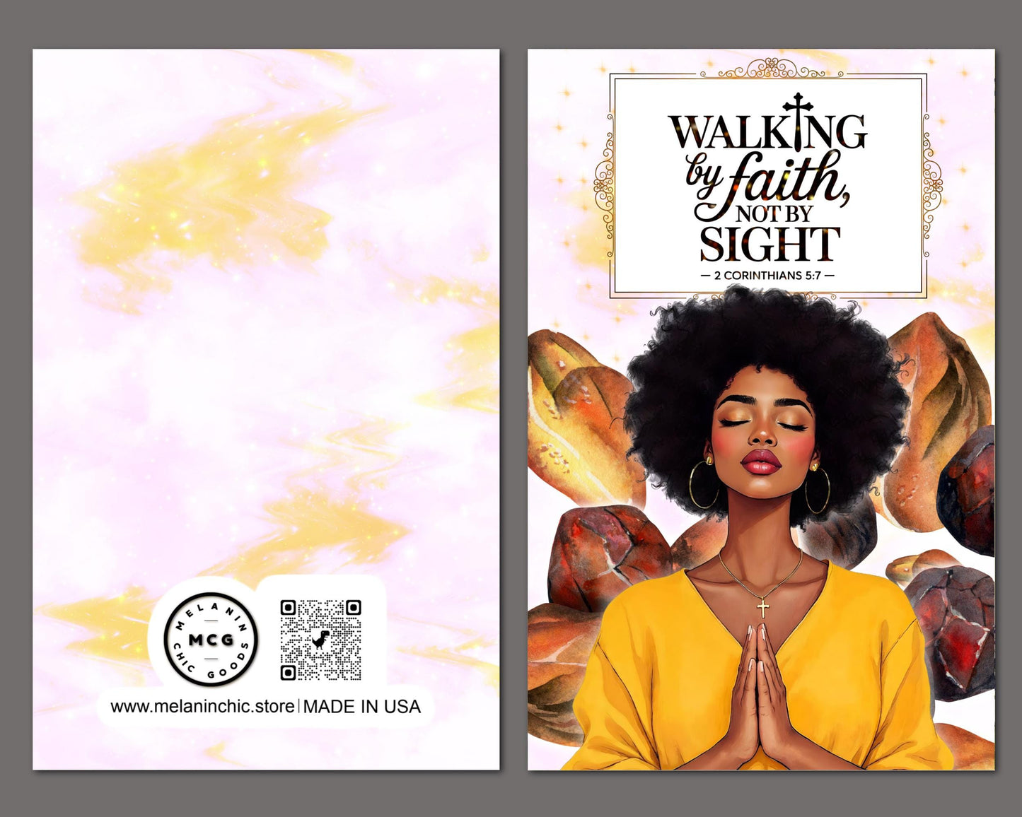 Black Women Spiritual Greeting Cards - Melanin Faith Cards - 6 PACK
