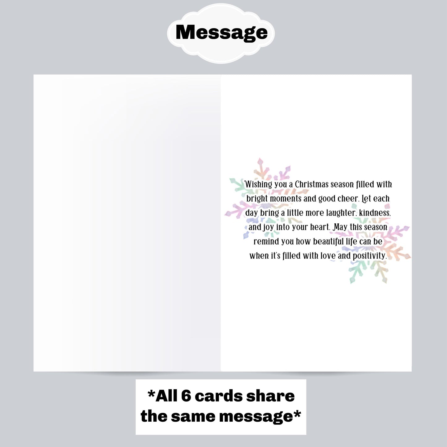 Black Christmas Cards: African American Holiday Greeting Cards (6 Count)