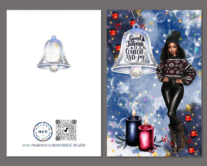 Black Christmas Cards: African American Holiday Greeting Cards (6 Count)