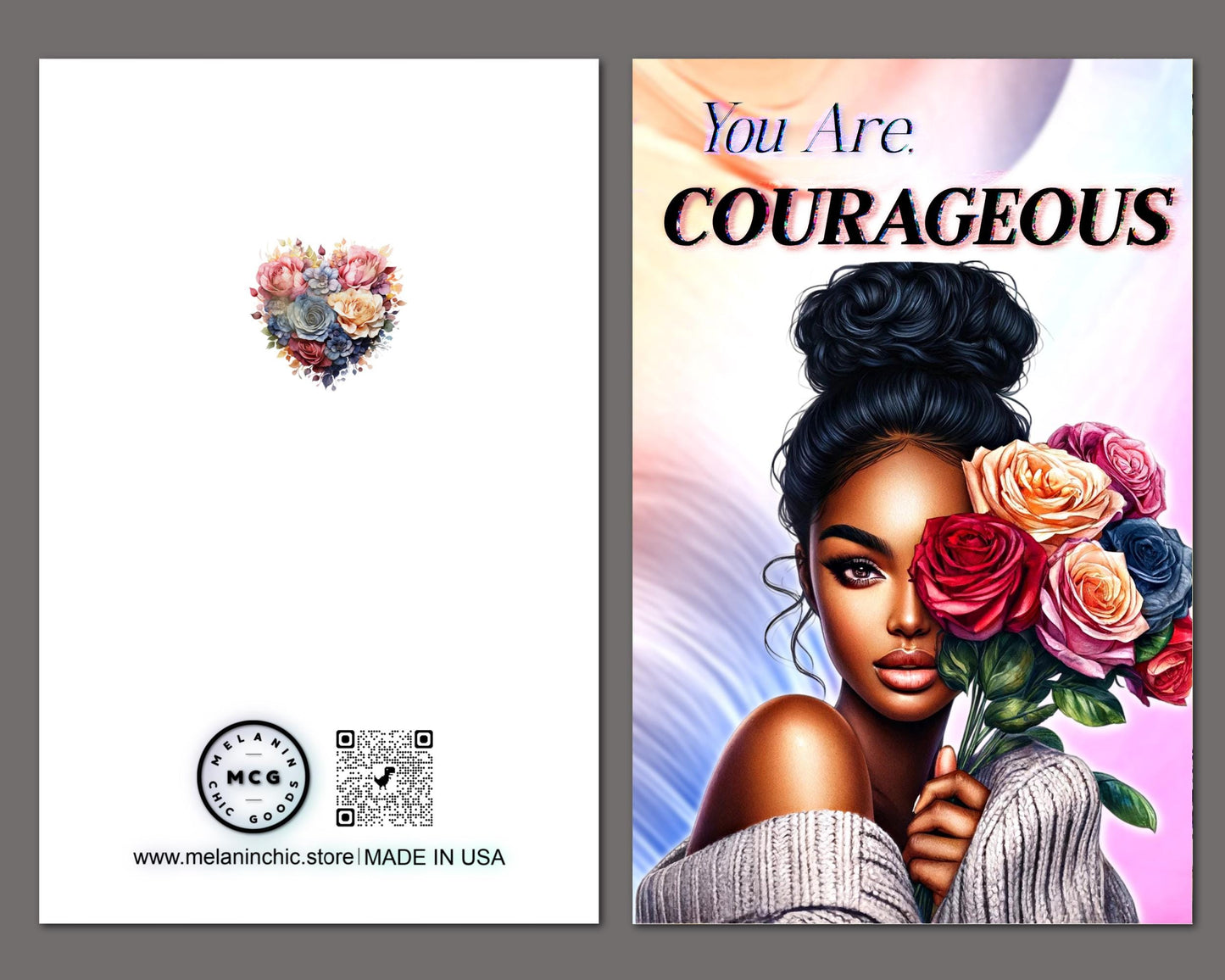 Black Women Inspirational Greeting Cards - Melanin Empowering Cards - 6 Count