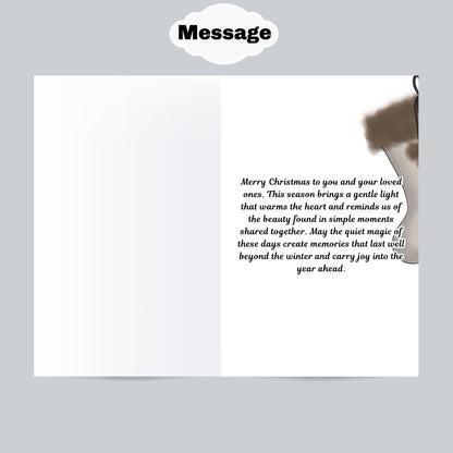 Melanin Christmas Greeting Card: African American Holiday Card