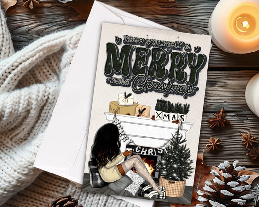 Melanin Christmas Greeting Card: African American Holiday Card