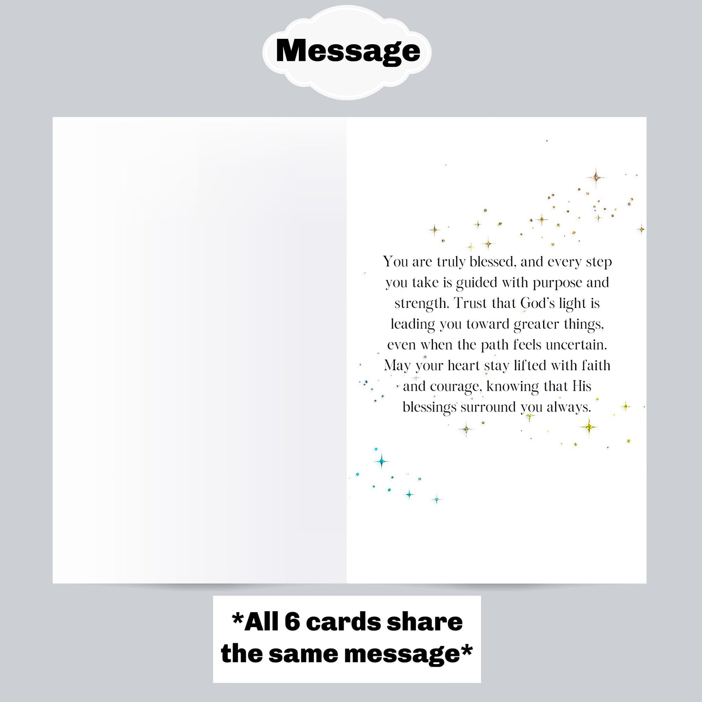 Black Women Spiritual Greeting Cards - Melanin Faith Cards - 6 PACK