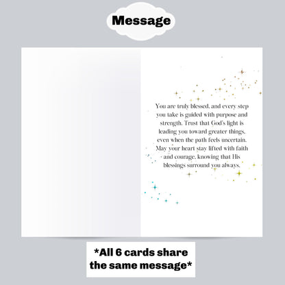 Black Women Spiritual Greeting Cards - Melanin Faith Cards - 6 PACK