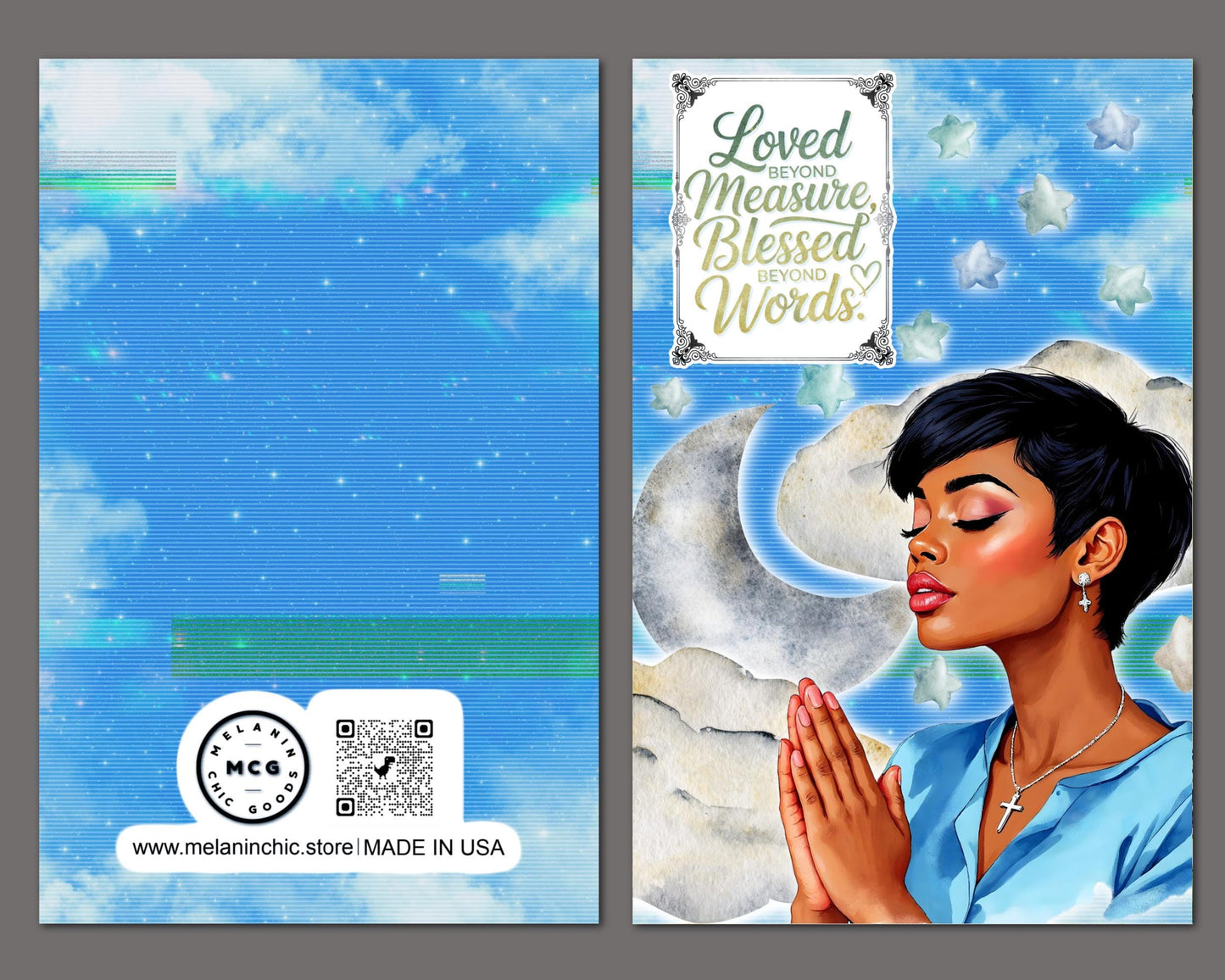 Black Women Spiritual Greeting Cards - Melanin Faith Cards - 6 PACK