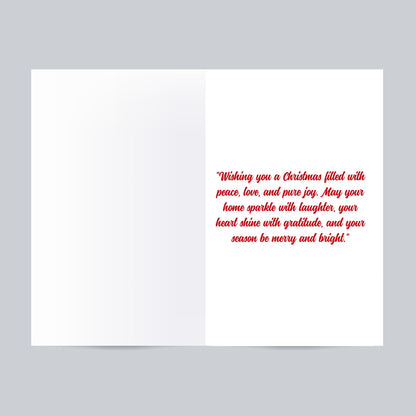 Black Woman Christmas Card: Melanin Holiday Greeting Card