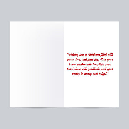 Black Woman Christmas Card: Melanin Holiday Greeting Card