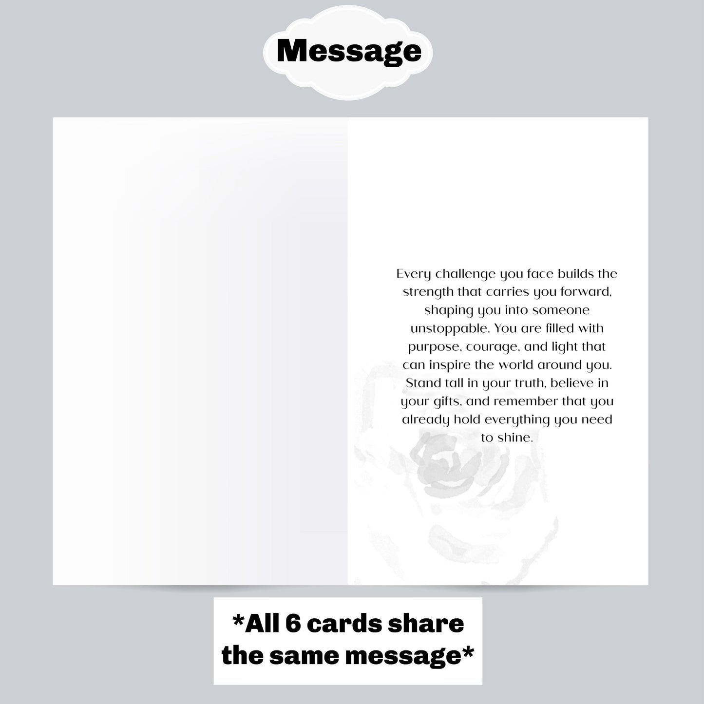 Black Women Inspirational Greeting Cards - Melanin Empowering Cards - 6 Count