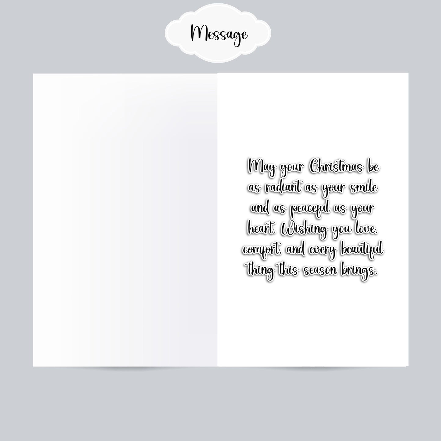 Elegant Black Woman Christmas Card: Melanin Holiday Greeting