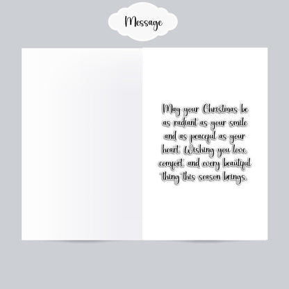 Elegant Black Woman Christmas Card: Melanin Holiday Greeting