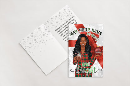 Melanin Christmas Greeting Card: African American Holiday Card