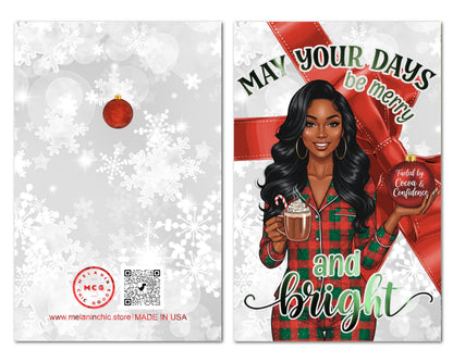 Melanin Christmas Greeting Card: African American Holiday Card