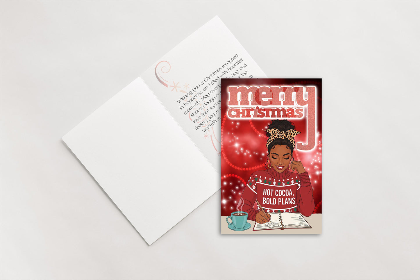 Melanin Christmas Greeting Card: African American Holiday Card