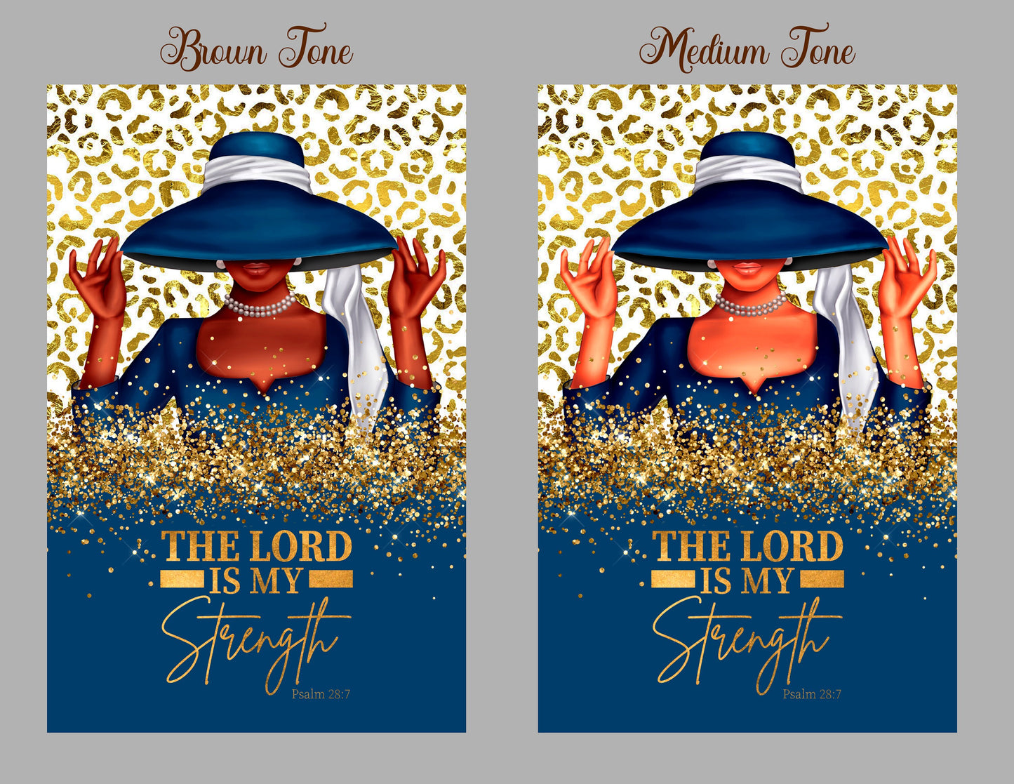 The Lord is My Strength, African American Greeting Cards