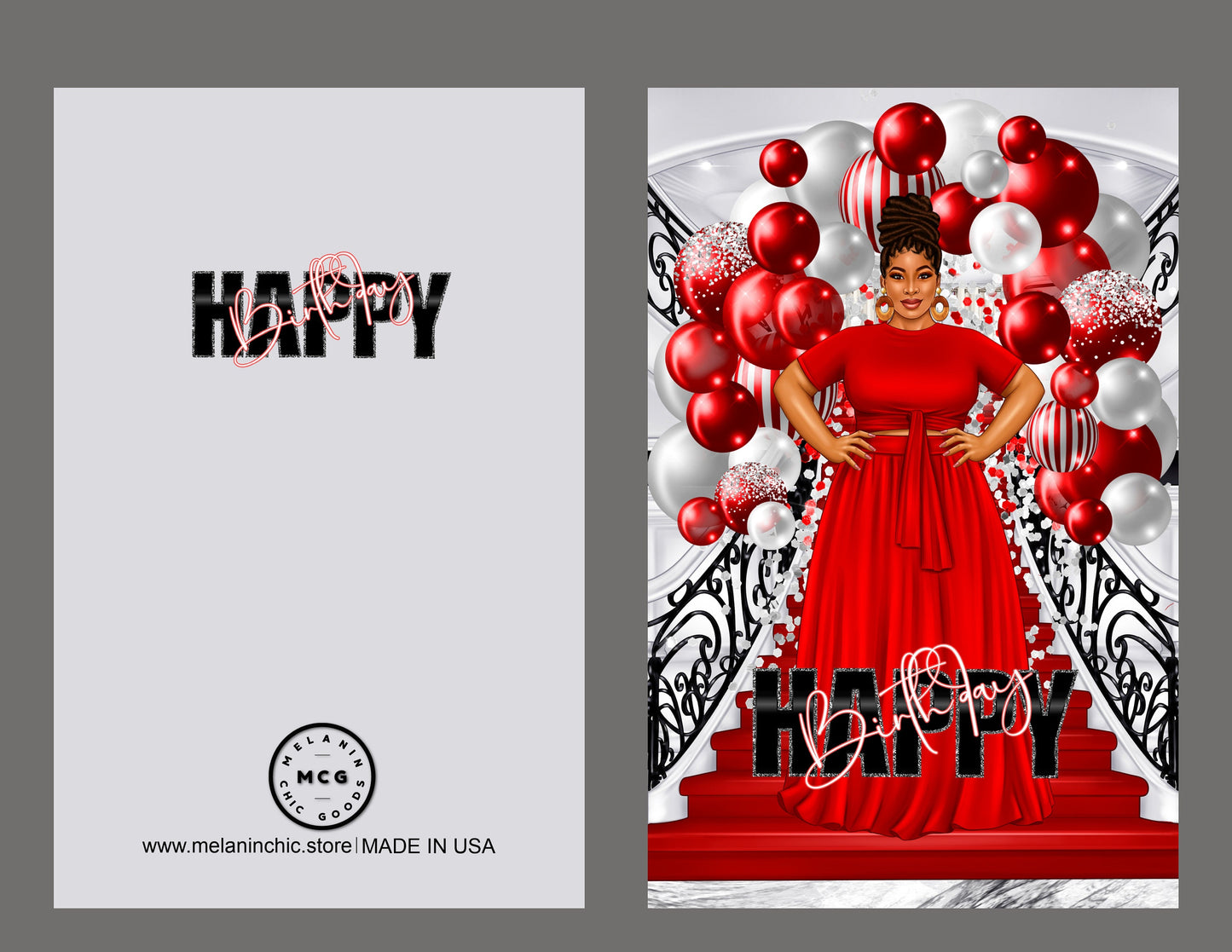 Happy Birthday, Black Greeting Cards