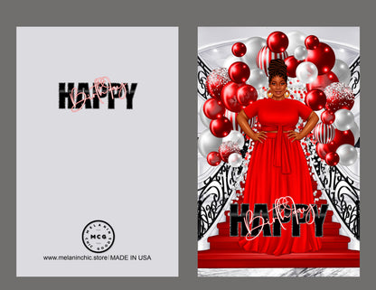 Happy Birthday, Black Greeting Cards