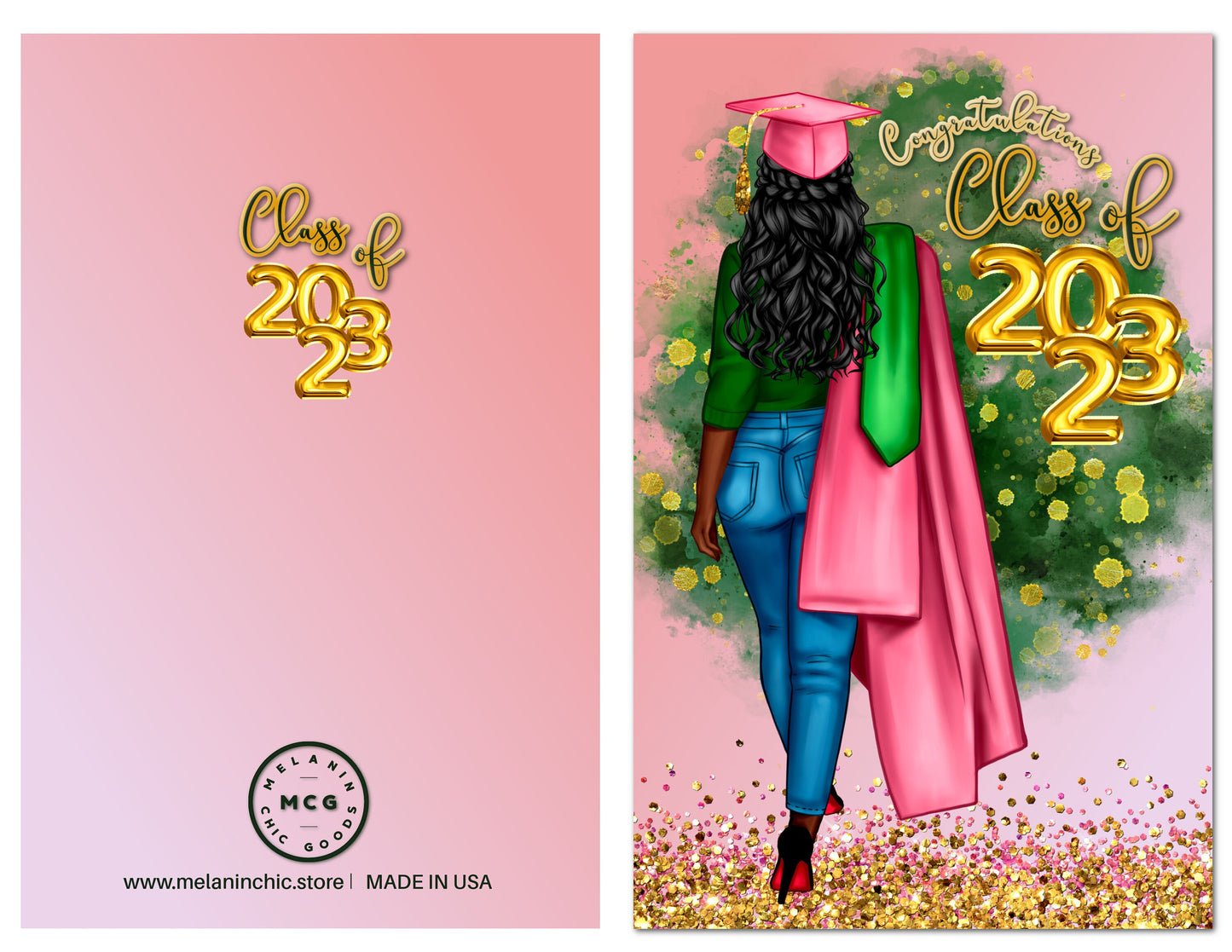 Black Girl 2023 Sorority Graduation Cards