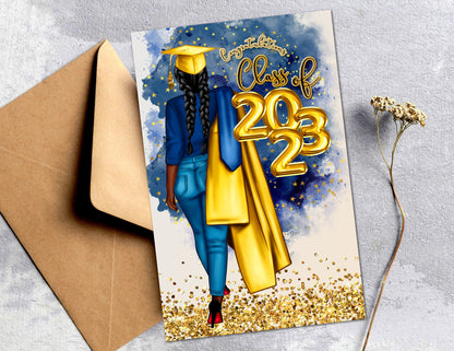 Black Girl 2023 Sorority Graduation Cards