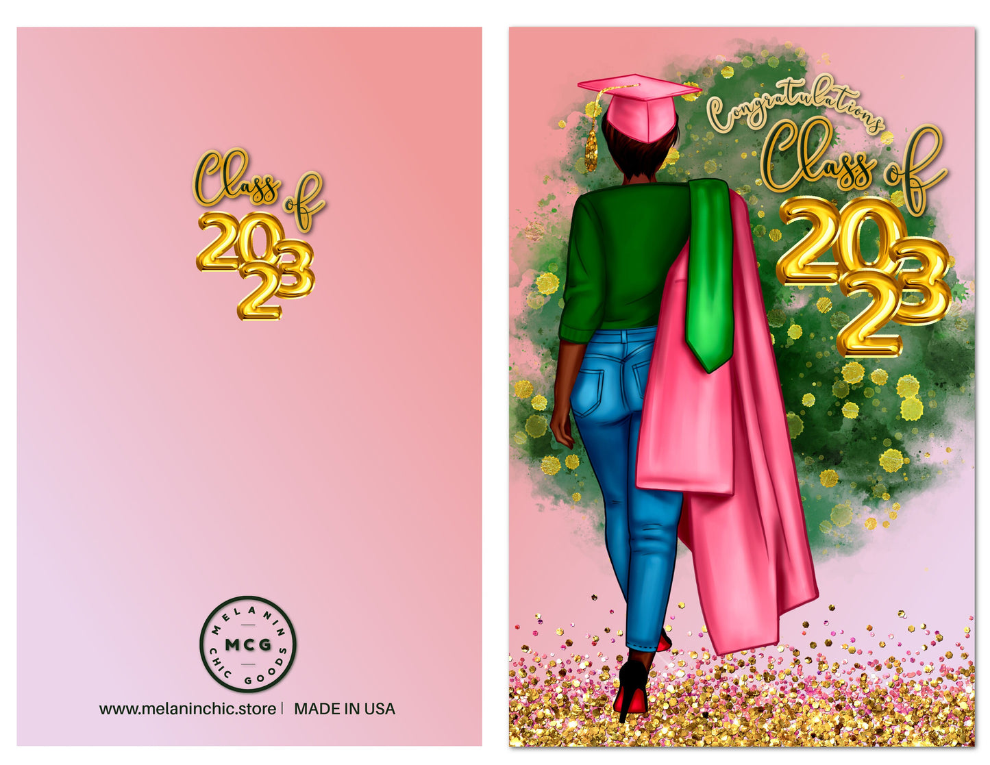 Black Girl 2023 Sorority Graduation Cards