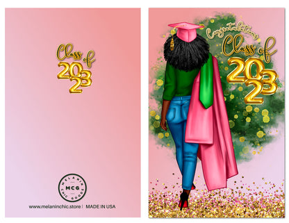 Black Girl 2023 Sorority Graduation Cards