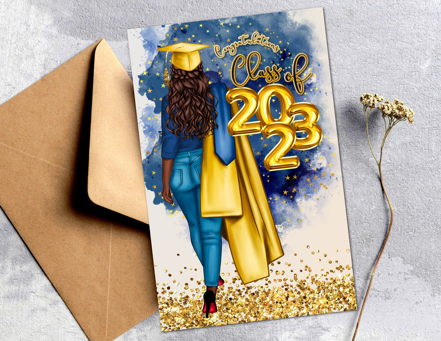 Black Girl 2023 Sorority Graduation Cards